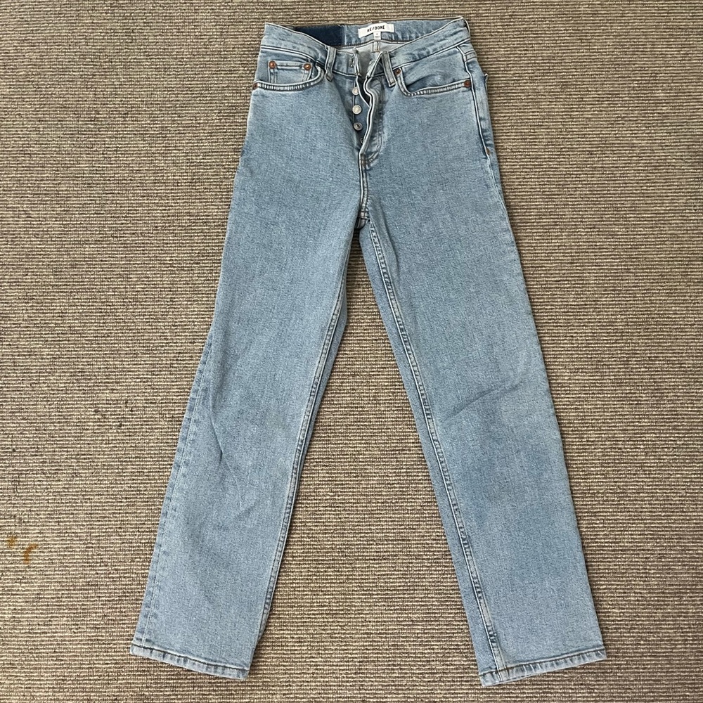 Re/done blue jeans